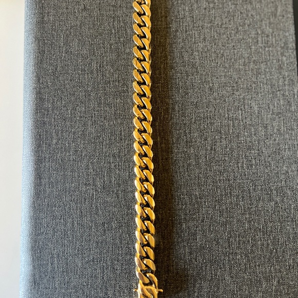12mm gold plated cuban link bracelet - Picture 4 of 4